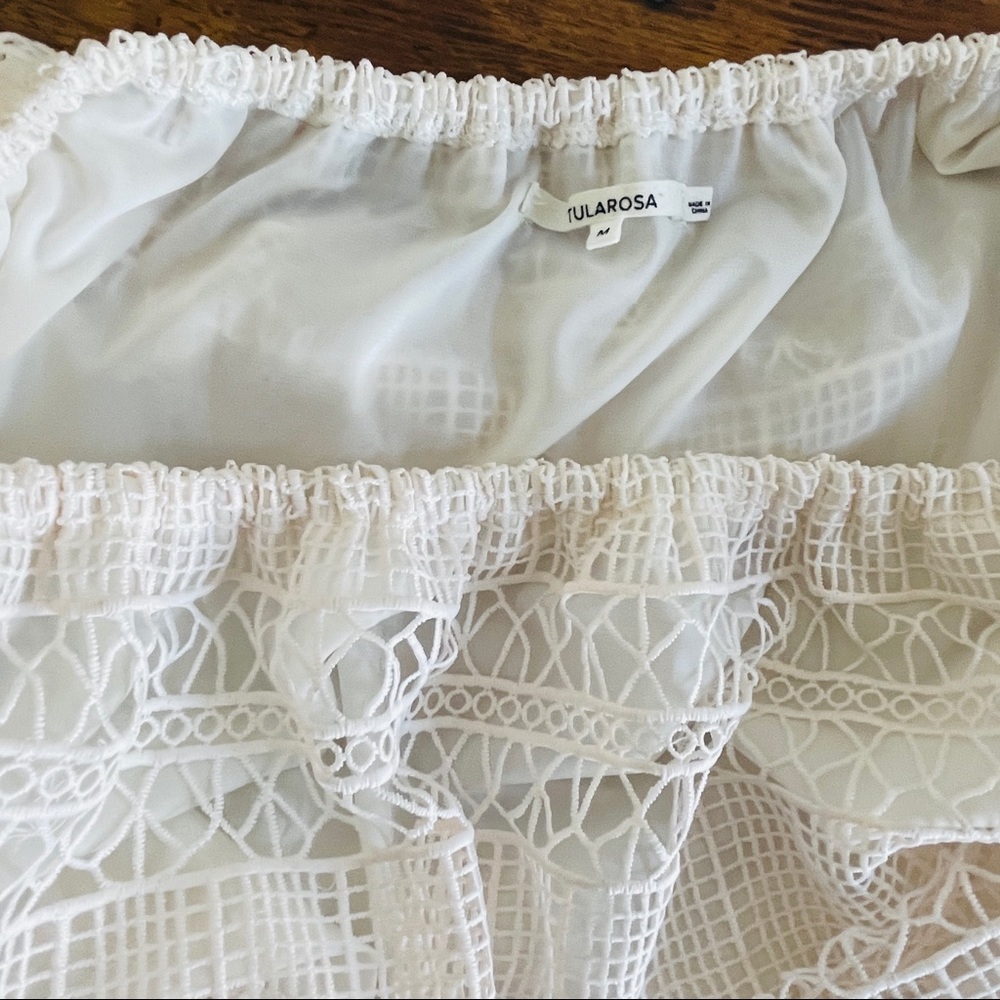 Tularosa Alexa Off Shoulder Top in Luster Ivory White - Picture 9 of 9